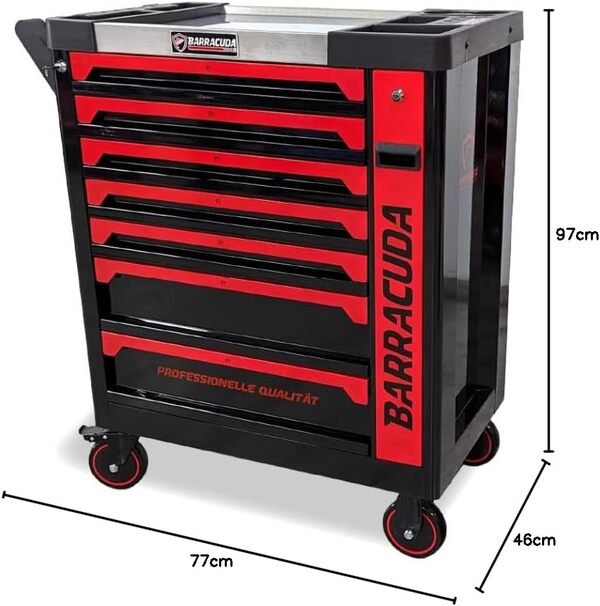 Barracuda Tools Servante d'atelier 8 tiroirs avec 6 outillés - CUDA Max XXL BR
