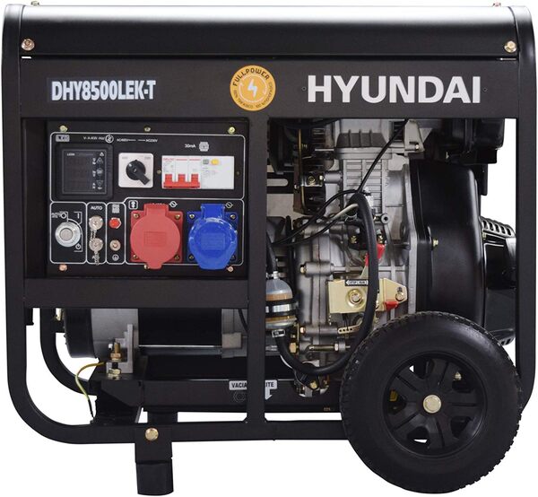 Hyundai DHY8500LEK-T Générateur diesel FullPower, Noir, Moyen