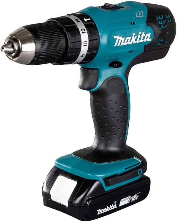 Perceuse à percussion 18V LXT (2x3,0 Ah) avec 96 accessoires - MAKITA DHP453RFX2