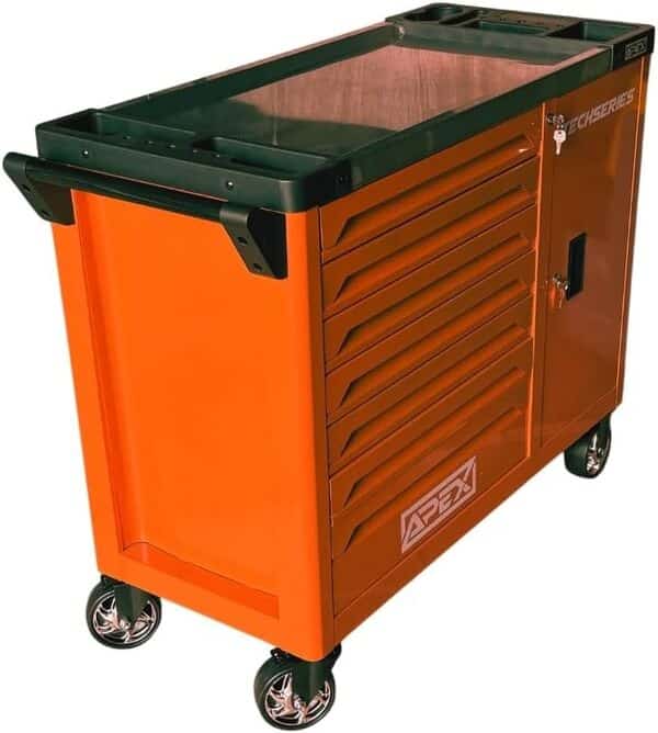 APEX Garage 2024 7/8 Jumbo Chariot d'atelier entièrement équipé Orange
