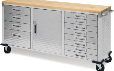 Test : établi mobile Seville Classics 12 tiroirs, gris