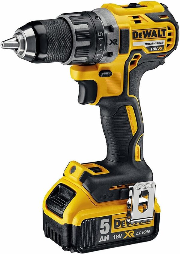DEWALT - Perceuse Visseuse Compact Brushless XR 18V Li-Ion 5Ah - DCD791P2-QW - Perceuse sans Fil avec Coffret TSTAK et Chargeur - 2 Vitesses (0-550/2000 tr/min) - Mandrin 13mm - 460W