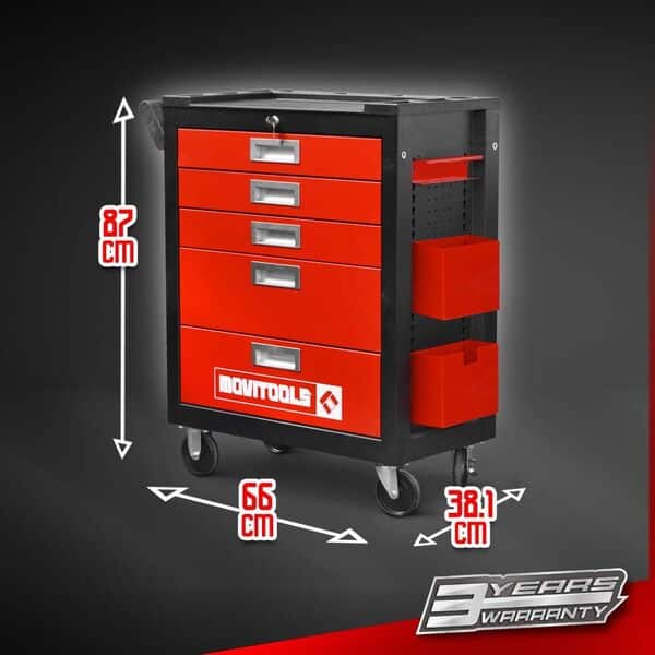 Servante d'atelier 5 tiroirs + accessoires - Movitools