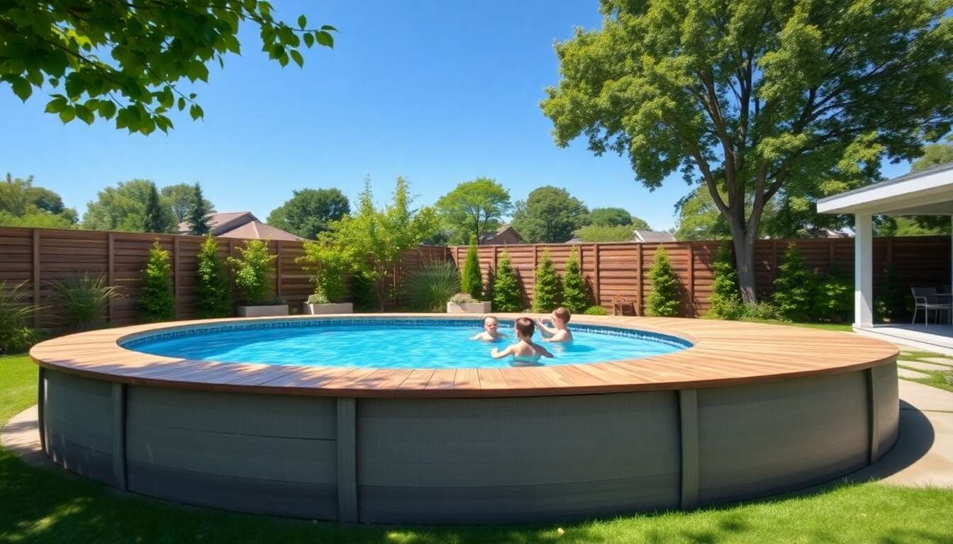Les mat&eacute;riaux des piscines semi-enterr&eacute;es