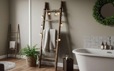 Ce que vous pouvez faire avec une vieille échelle en bois va complètement transformer votre salon ou votre salle de bain