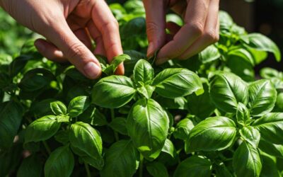 Votre basilic monte en graines trop vite ? L&rsquo;astuce infaillible pour le pincer correctement et récolter des feuilles tout l&rsquo;été