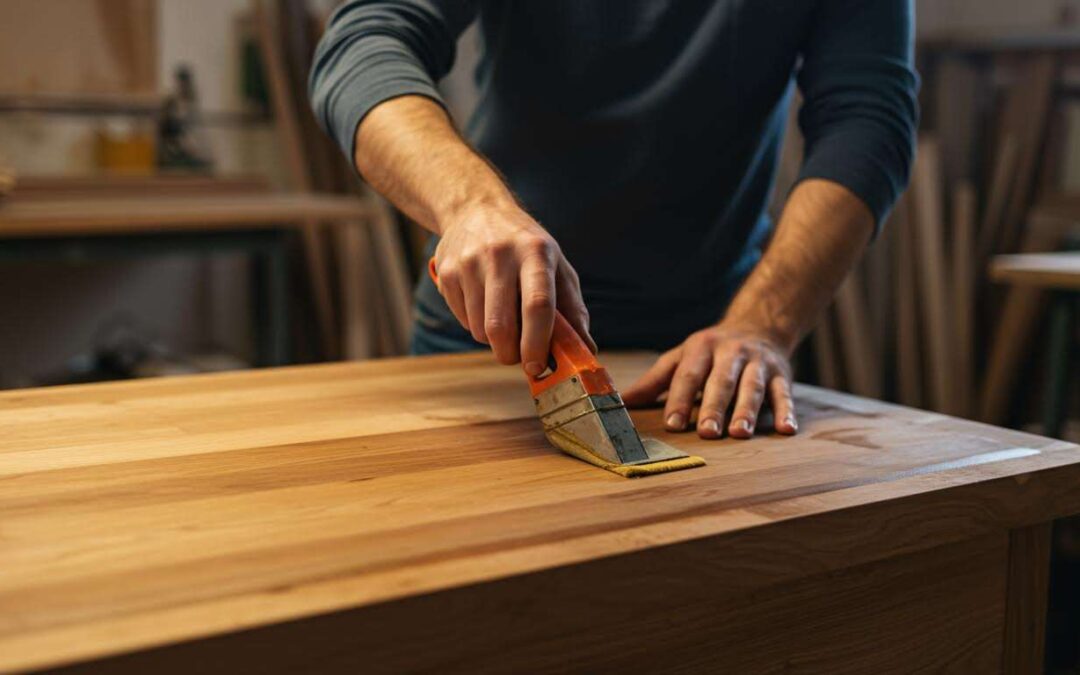 Ce que les ébénistes font pour protéger un plan de travail en bois brut (et que 99% des gens ignorent).
