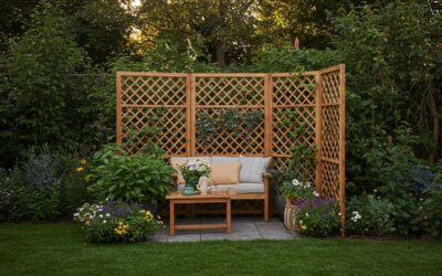 Fini les brise-vues en plastique : construisez cette claustra en bois qui devient une pièce déco.