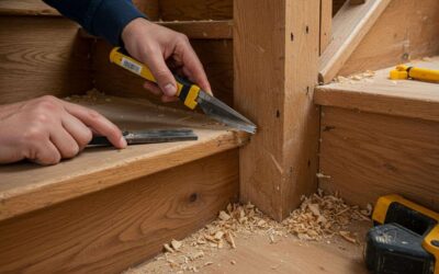 Rénover un escalier en bois qui grince : la solution discrète et définitive des menuisiers.