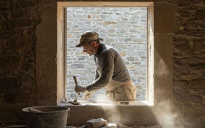 Ce que les tailleurs de pierre font pour redonner vie à un vieil appui de fenêtre.