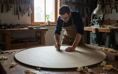 La méthode des compagnons pour tracer un cercle parfait de grand diamètre.