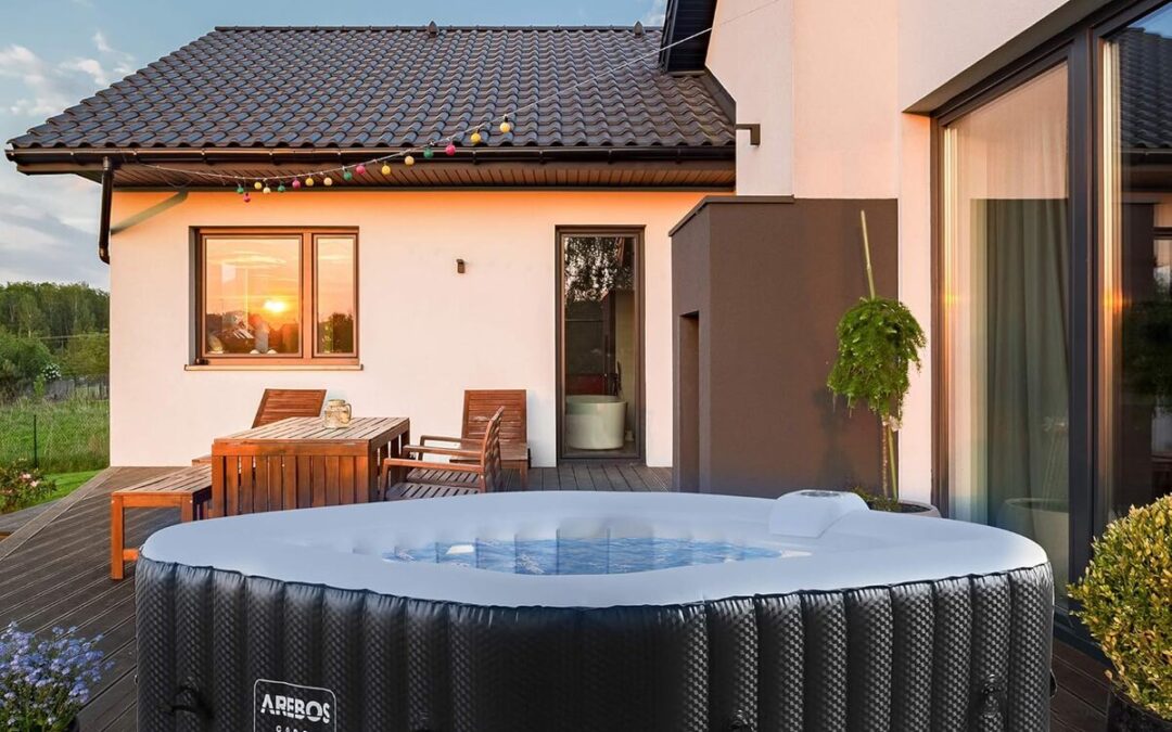 Test du spa gonflable Arebos avec éclairage LED et 100 jets de massage