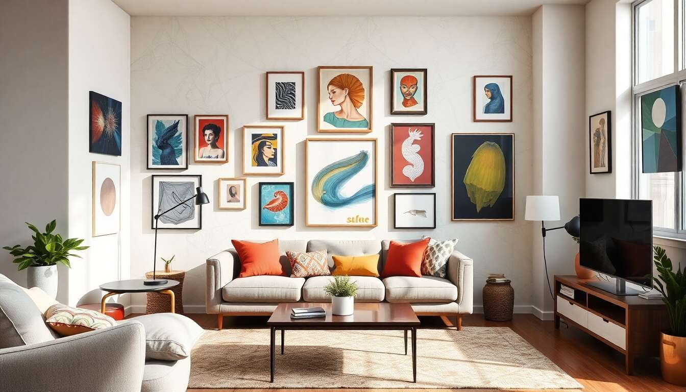 Donner du style &agrave; vos murs avec le papier peint et les cadres arty