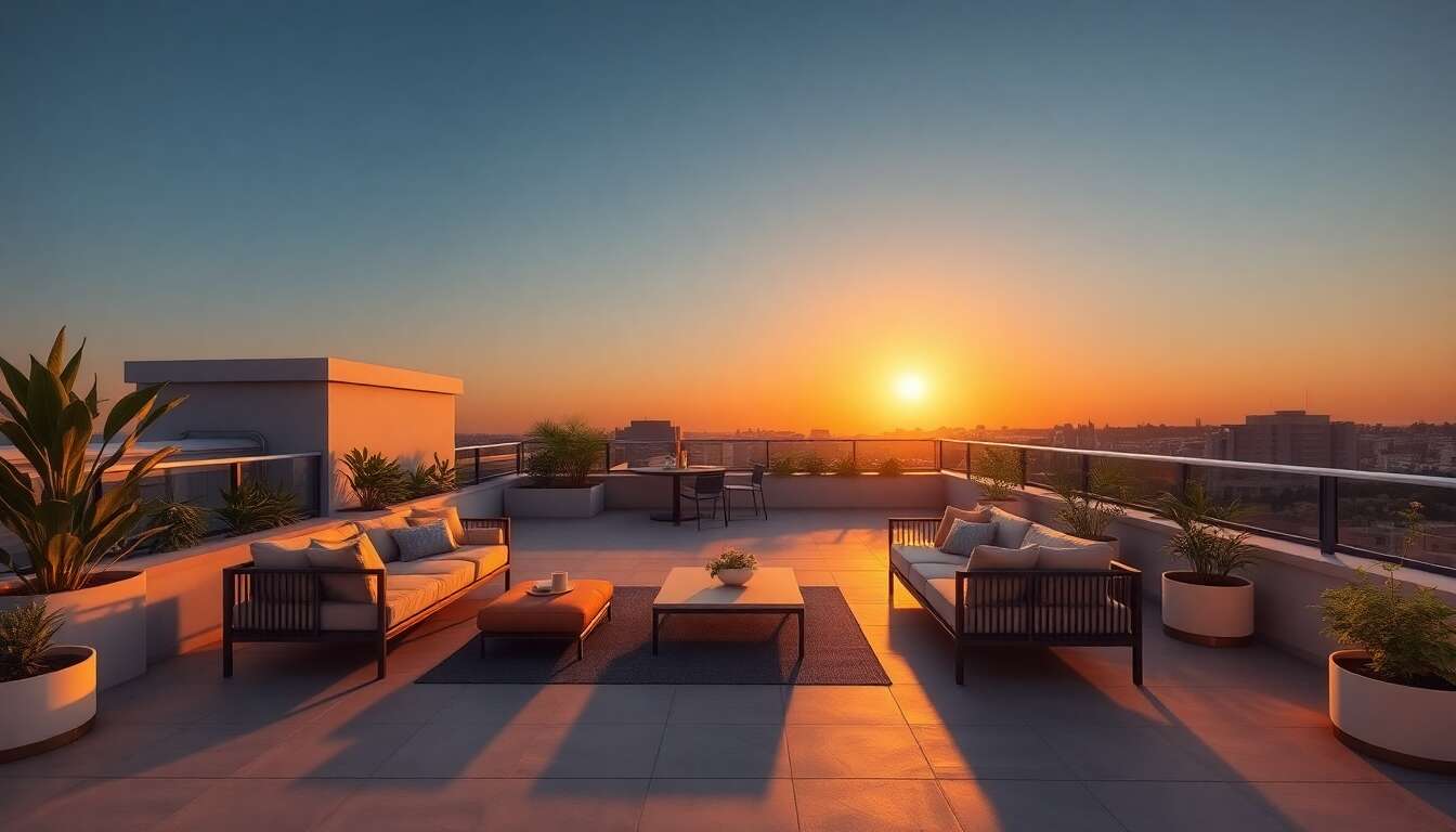 Am&eacute;nagements possibles sur un toit plat