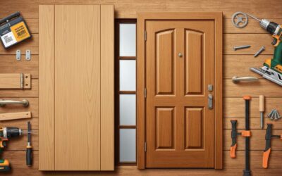 Conception et installation d&rsquo;une porte d&rsquo;entrée en bois