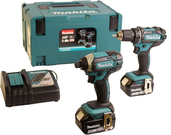 Makita DLX2127MJ Pack 2 outils perceuse + visseuse (DDF482 + DTD152) 18 V Li-Ion (2x 4,0Ah) + coffret Makpac