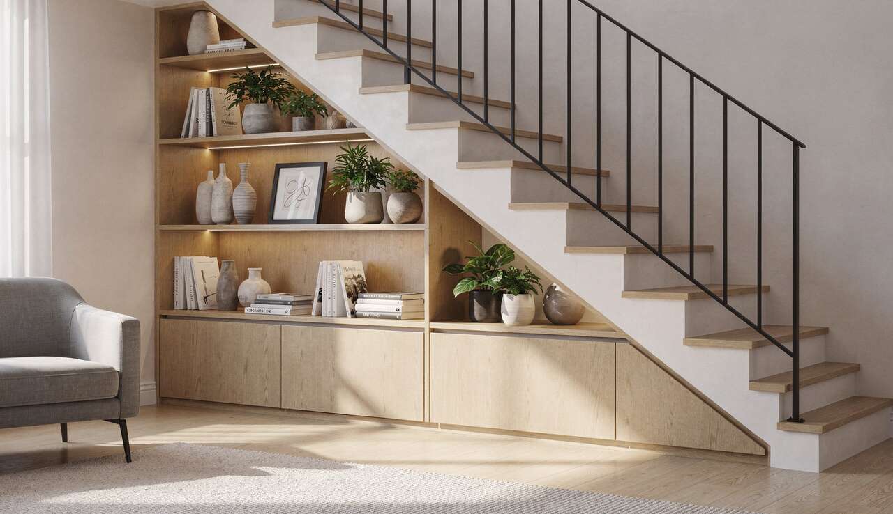 Banquette et rangements int&eacute;gr&eacute;s : confort et praticit&eacute;