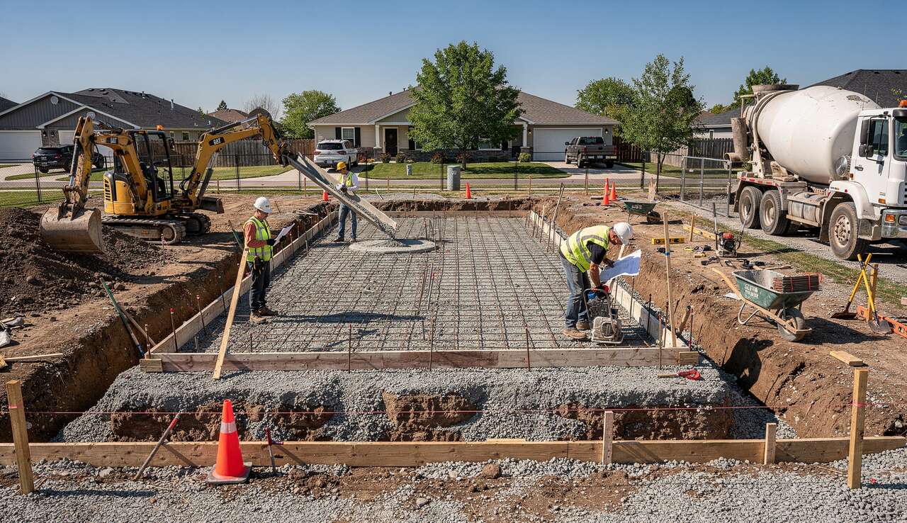 Pr&eacute;paration du terrain et fondations