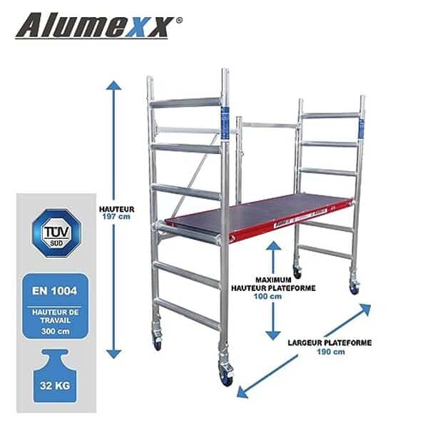 Découvrez notre analyse détaillée de l'échafaudage transformable Alumexx Red Line à 3 mètres : performances, sécurité et polyvalence au rendez-vous pour vos projets en hauteur.