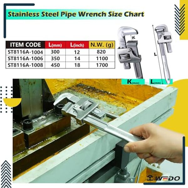 Découvrez notre test détaillé des clés WEDO en acier inoxydable : fiabilité et polyvalence pour vos besoins en plomberie avec trois tailles disponibles.