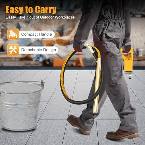 Découvrez le test complet du vibreur à béton électrique 1300W : performances, avantages et conseils d'utilisation pour des chantiers réussis.