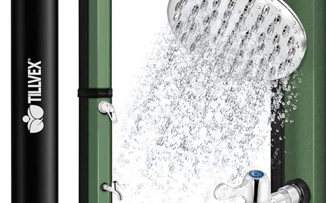 Test de la douche solaire tillvex 35L : pratique et écologique