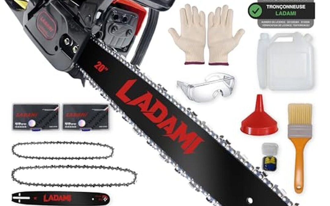 Test de la tronçonneuse thermique LADAMI 58cm³ 3, 5CV