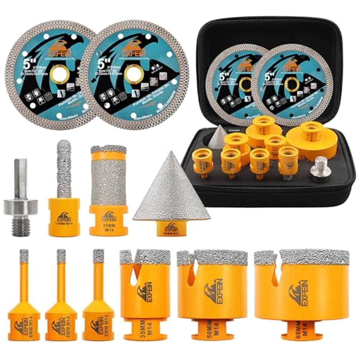 Test du kit foret diamant carrelage 12 pièces EXFEIN