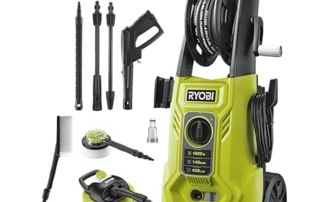 Test du nettoyeur haute pression ryobi RY140PWA-P 1800 W