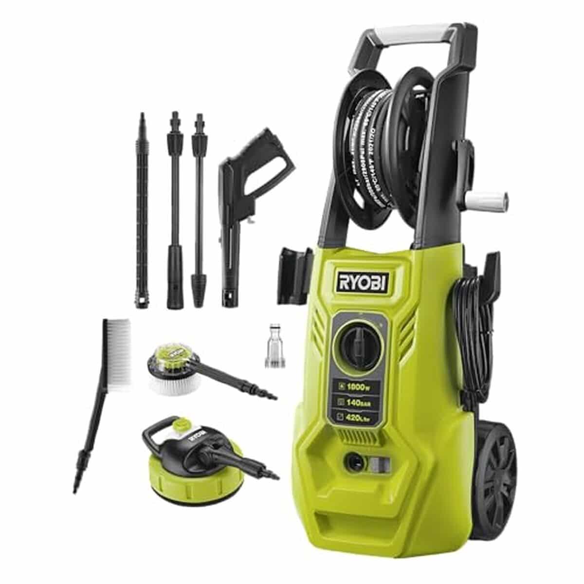 Test du nettoyeur haute pression ryobi RY140PWA-P 1800 W