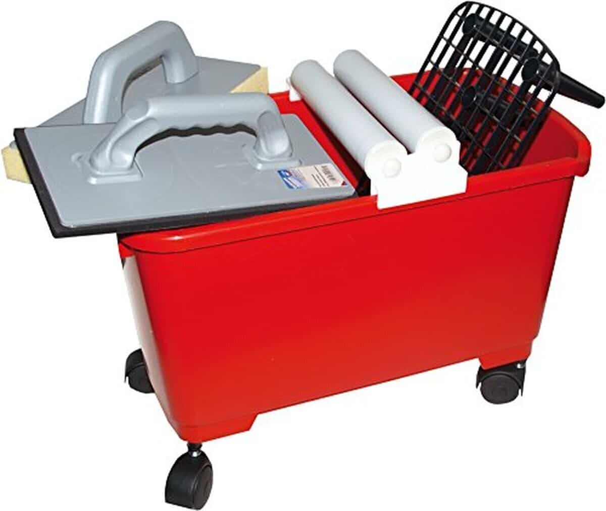 Test : kit de lavage professionnel Haromac 9 pièces avec seau rouge 22 l