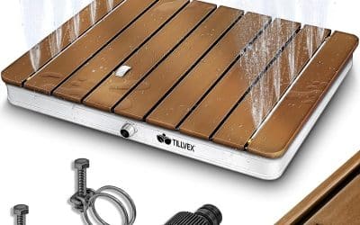 Test : douche de jardin tillvex au sol avec pédale et sol antidérapant