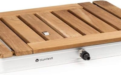 Test : douche extérieure Blumfeldt pour jardin et piscine, jet réglable 4m