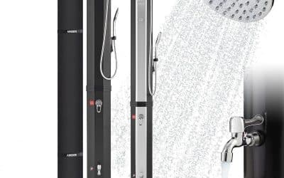 Test douche solaire AREBOS 60 L : chaleur et confort garantis