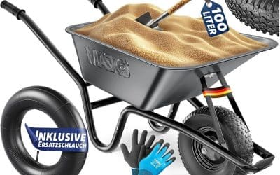 Test de la brouette MASKO® 100L, robuste et polyvalente