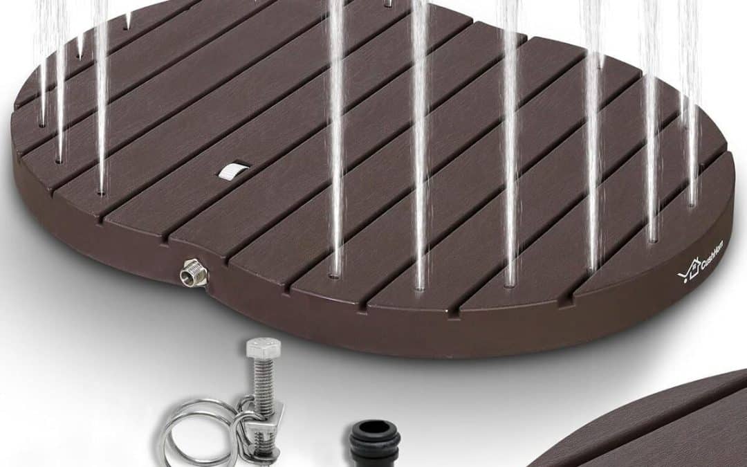 Test de la douche de jardin extérieure CCLIFE : fontaine de 4m avec roulettes