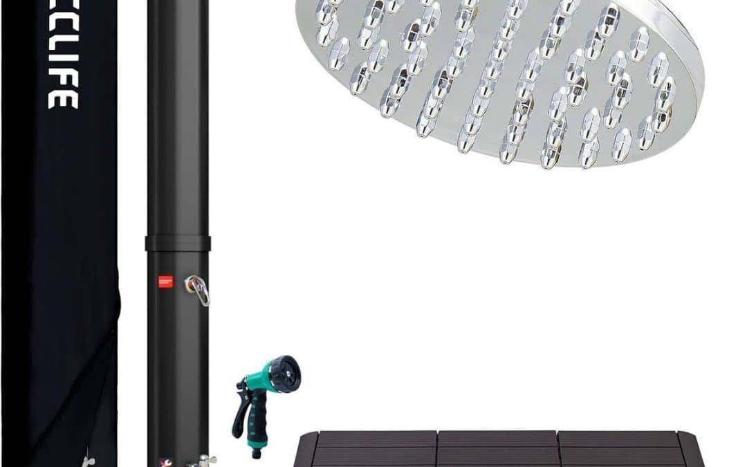 Test de la douche solaire CCLIFE 40L : pour terrasse et piscine
