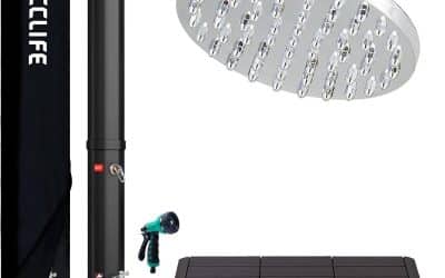 Test de la douche solaire CCLIFE 40L : pour terrasse et piscine