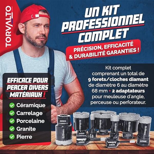 Découvrez notre test détaillé du kit foret diamant Torvalto : performances, efficacité et résultats sur carrelage, marbre et granit. Comparatif complet et avis utilisateur. 