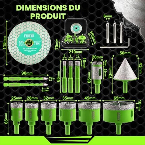 Découvrez notre test complet du kit de scies cloches Fachlich 17 pièces : performances, qualité et avis détaillé pour vos travaux de carrelage. 