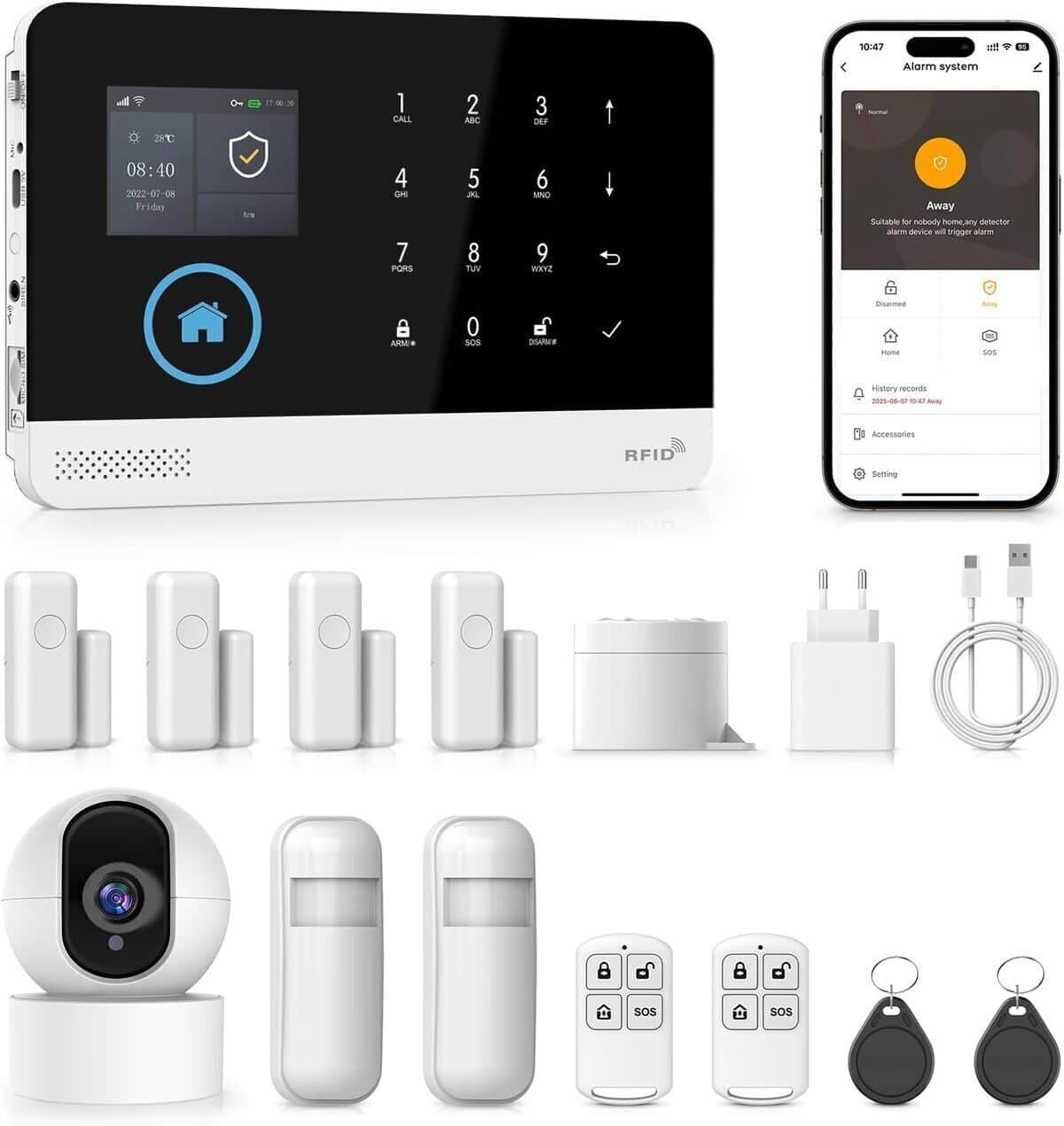 Test : alarme maison sans fil 4G avec caméra et contrôle app par Alexa et Google