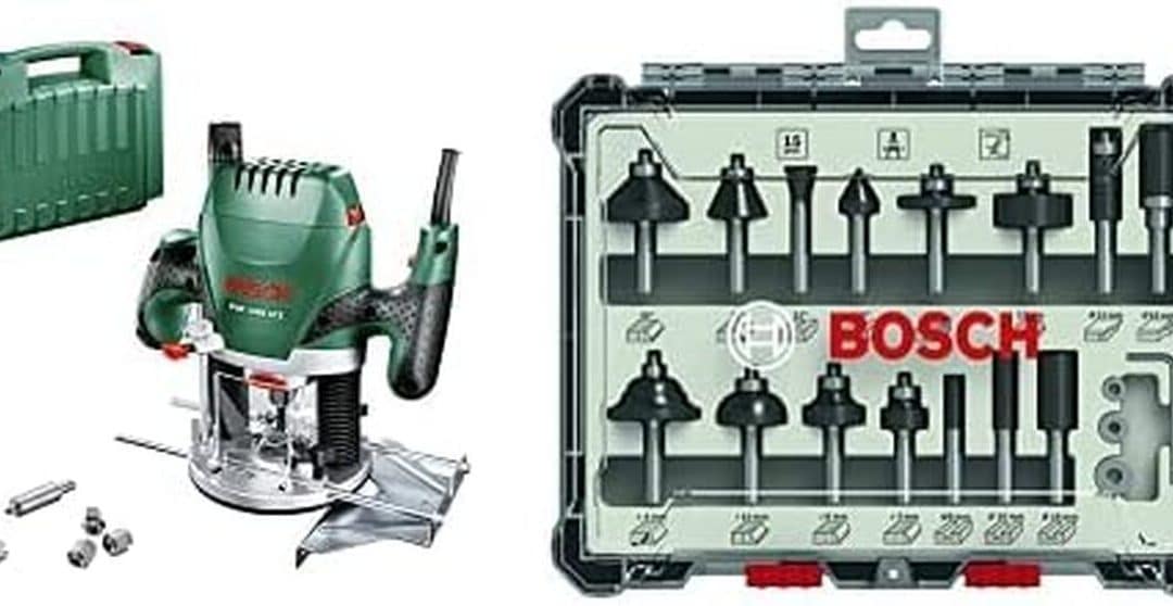 Test : défonceuse Bosch POF 1400 ACE et kits de fraises 8 mm