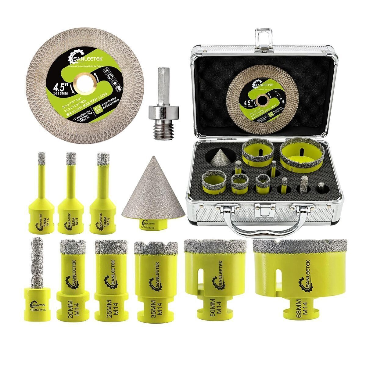 Test du kit de scie cloche diamant Sanleetek pour carrelage et marbre