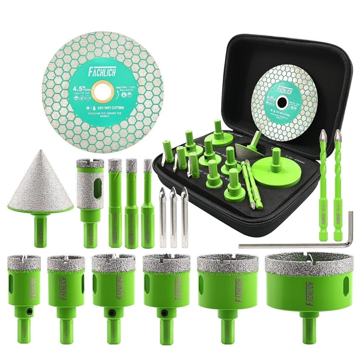 Test du kit de scies cloches pour carrelage Fachlich 17 pièces : avis complet