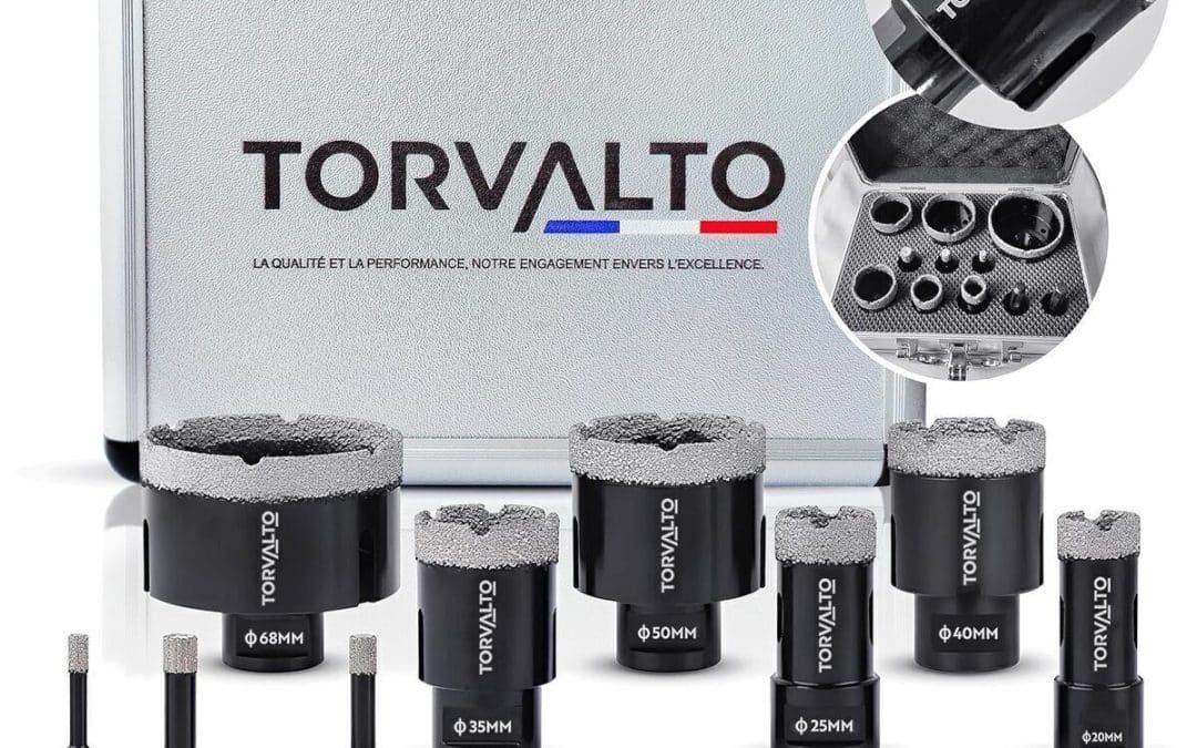 Test du kit foret diamant Torvalto : performance sur carrelage, marbre et granit