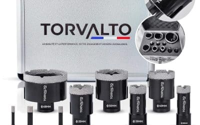 Test du kit foret diamant Torvalto : performance sur carrelage, marbre et granit