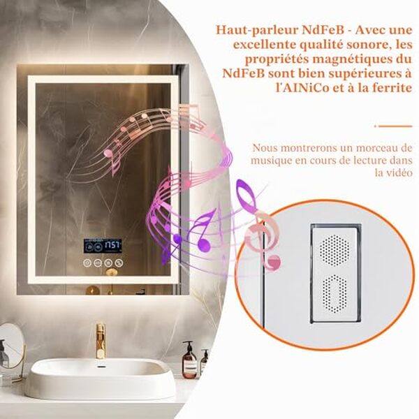 Découvrez notre avis détaillé sur le miroir LED connecté Luvodi 60x80cm avec Bluetooth. Éclairage intégré, design moderne et fonctionnalités innovantes : tout ce qu'il faut savoir avant d'acheter. 