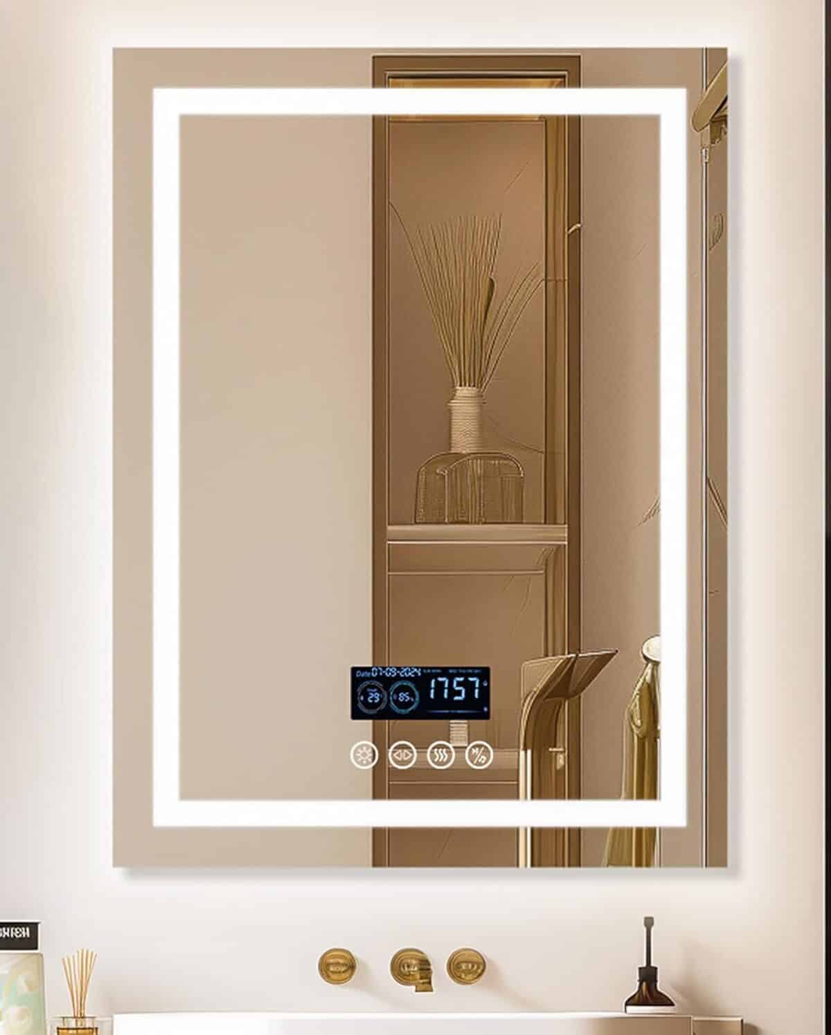 Avis : miroir LED connecté Luvodi 60x80cm avec Bluetooth et éclairage intégré