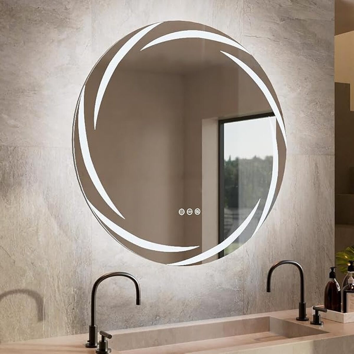 Avis sur le miroir mural connecté LUVODI LED 80x80 cm
