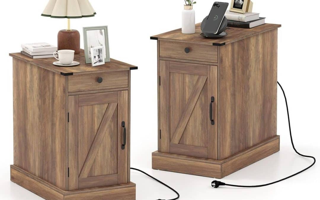 Test de la table de chevet connectée Costway avec rangement optimisé